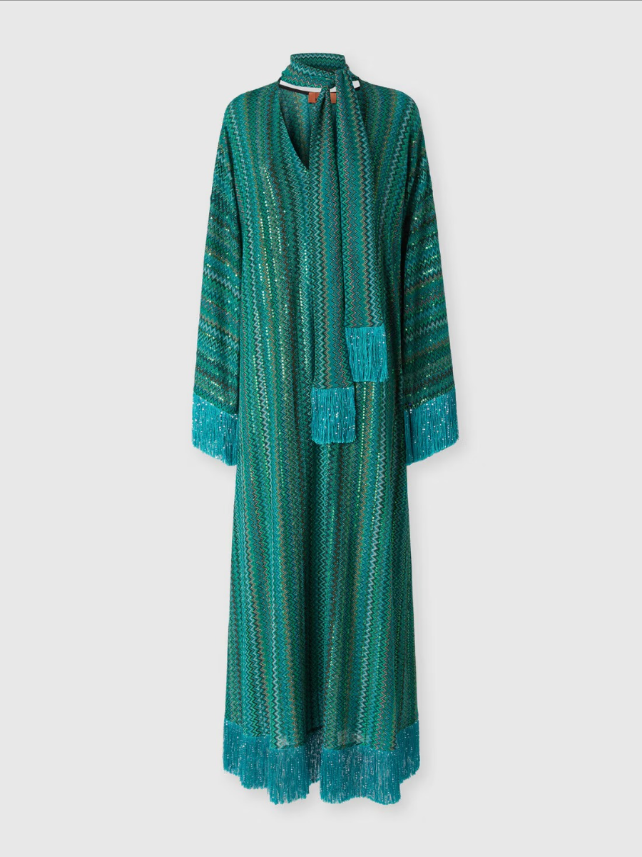 Fashion Striped Fringe Dress
