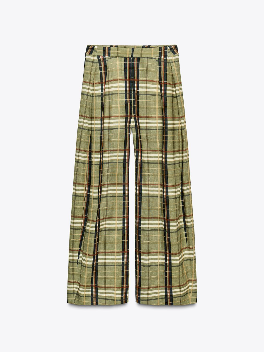 Autumn Loose Plaid Trousers