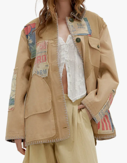 Fab Patchwork Casual Jacket