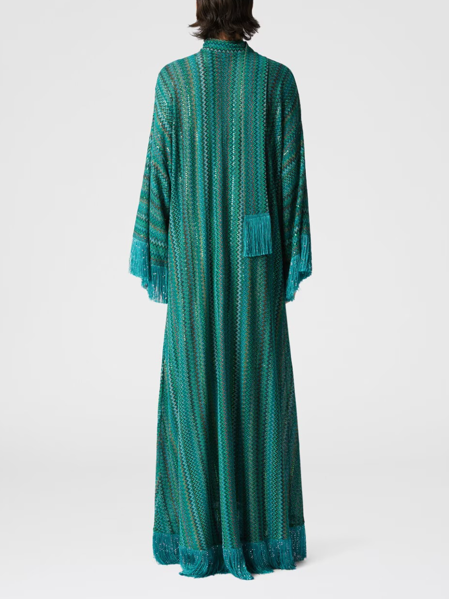Fashion Striped Fringe Dress