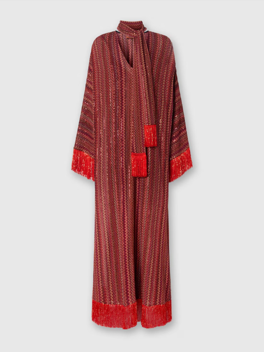 Fashion Striped Fringe Dress