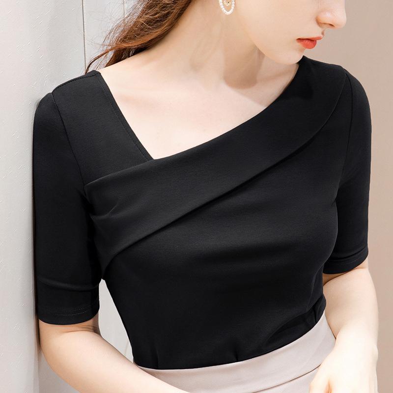 Fashion T-shirt Midi Sleeve Top