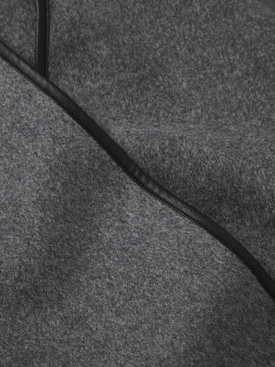 Simple Style Wool Balloon Jacket