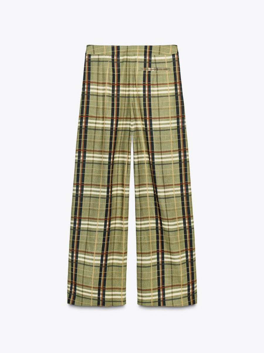 Autumn Loose Plaid Trousers