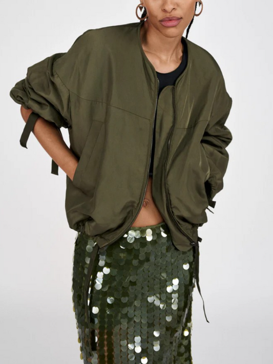Autumn Dark Green Comfortable Jacket