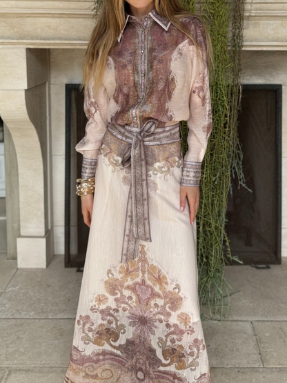 Demure Floral Skirt 2pc Set