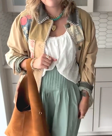 Fab Patchwork Casual Jacket