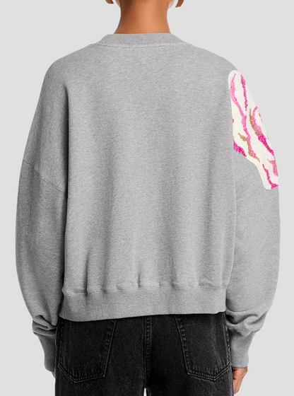 Sequin Flower Sweater