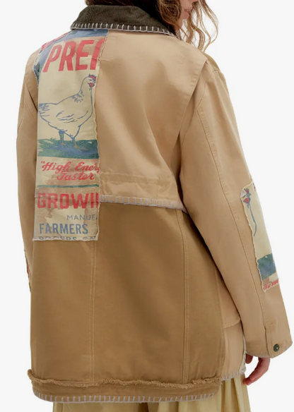 Fab Patchwork Casual Jacket