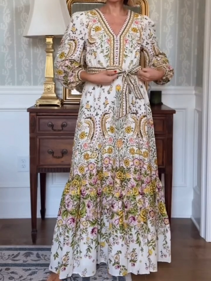 Fashion Print Flower Dress