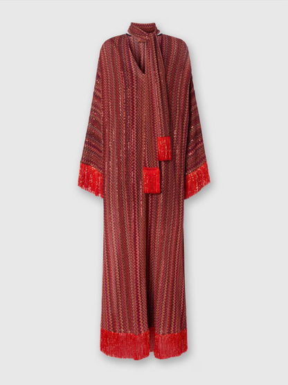 Fashion Striped Fringe Dress