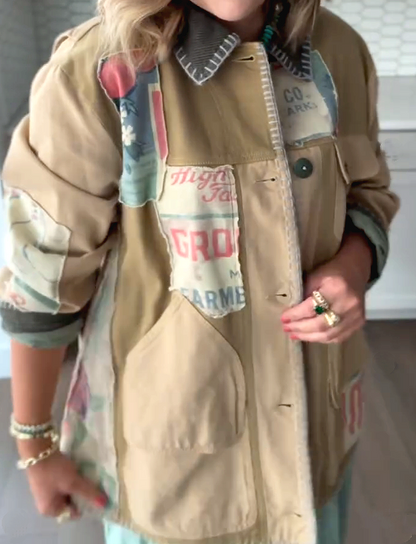Fab Patchwork Casual Jacket
