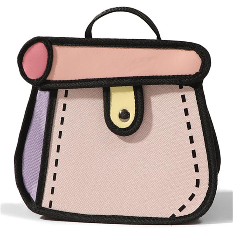 2D Cartoon Anime Girl Heart Cute Cake Bag