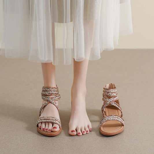 Roman Cross Strap Sandals