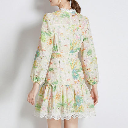 Lace Print Dress
