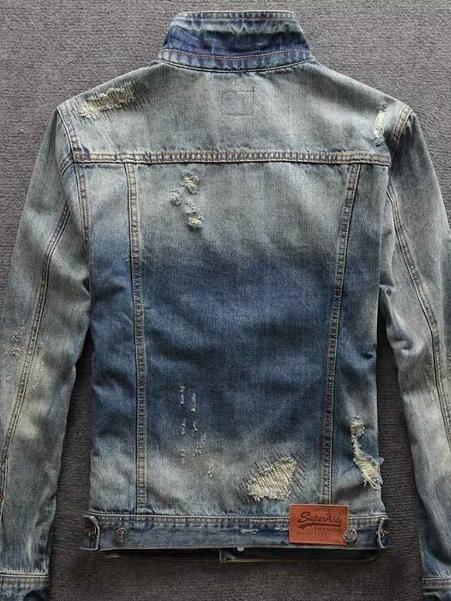 Vintage Distressed Denim Jacket